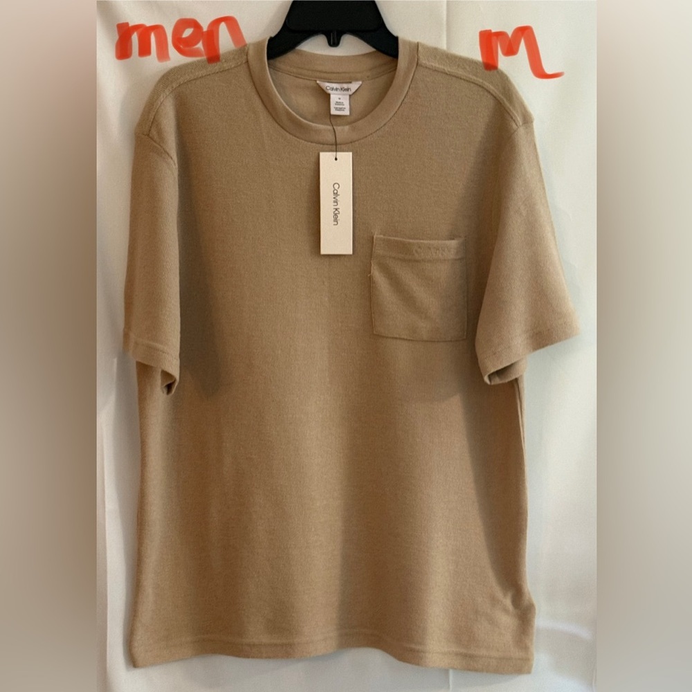 Calvin Klein Men's Beige Short Sleeve Tee